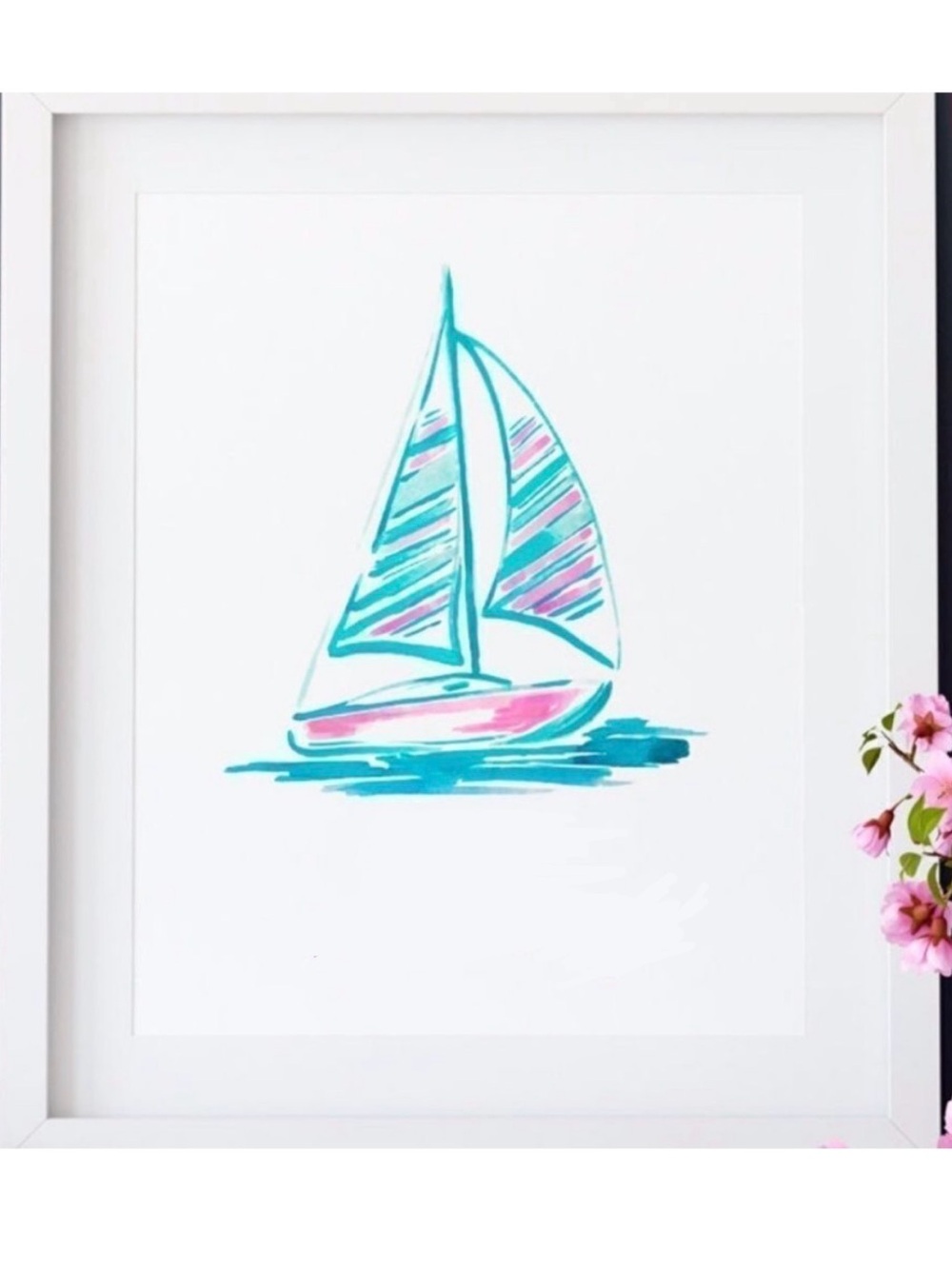 Let's Sail Away Sailboat Print